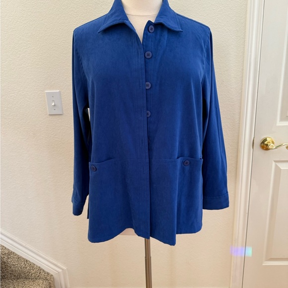 NWOT Appleseed's Deep Blue Jacket size 1x - Picture 2 of 9